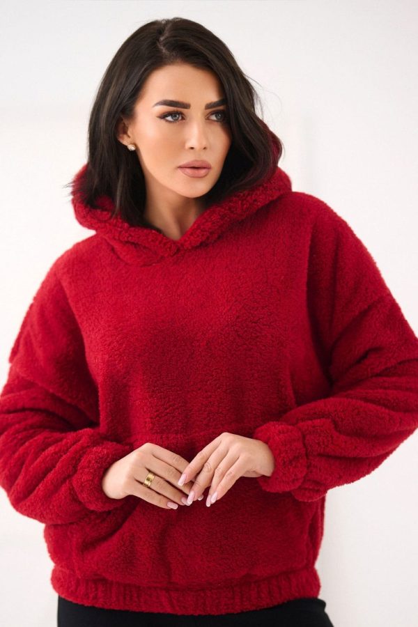 Red Sweatshirt in Sweatshirts For Women with Polyester