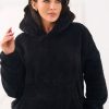 Black Sweatshirt in Sweatshirts For Women with Polyester