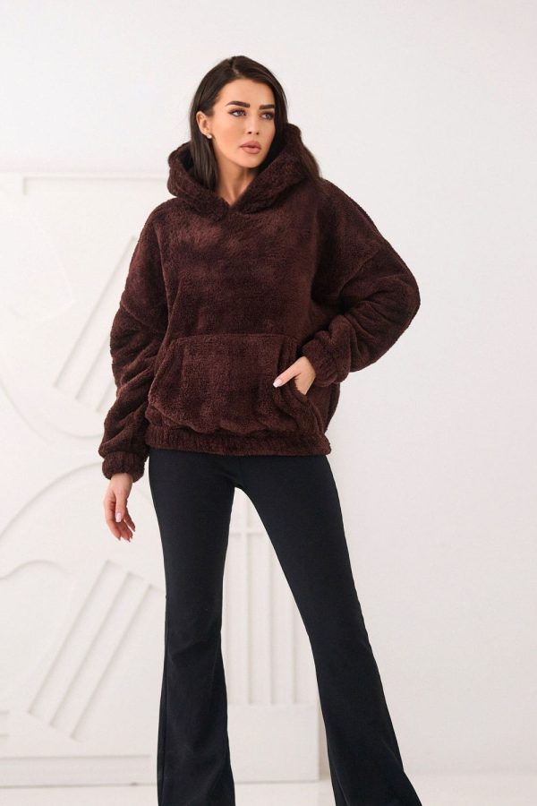 Brown Sweatshirt in Sweatshirts For Women with Polyester