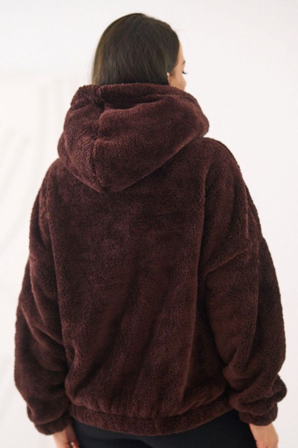 Brown Sweatshirt in Sweatshirts For Women with Polyester