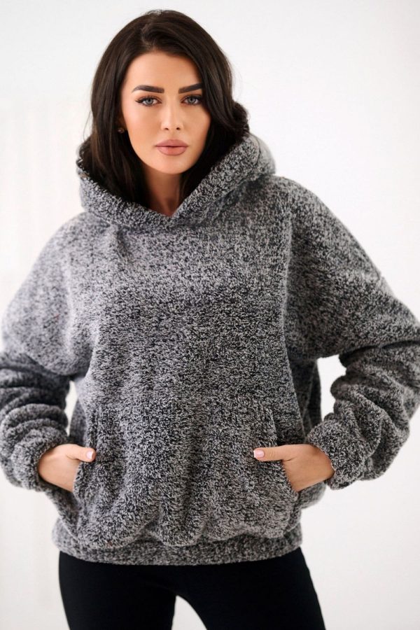 Grey Sweatshirt in Sweatshirts For Women with Polyester