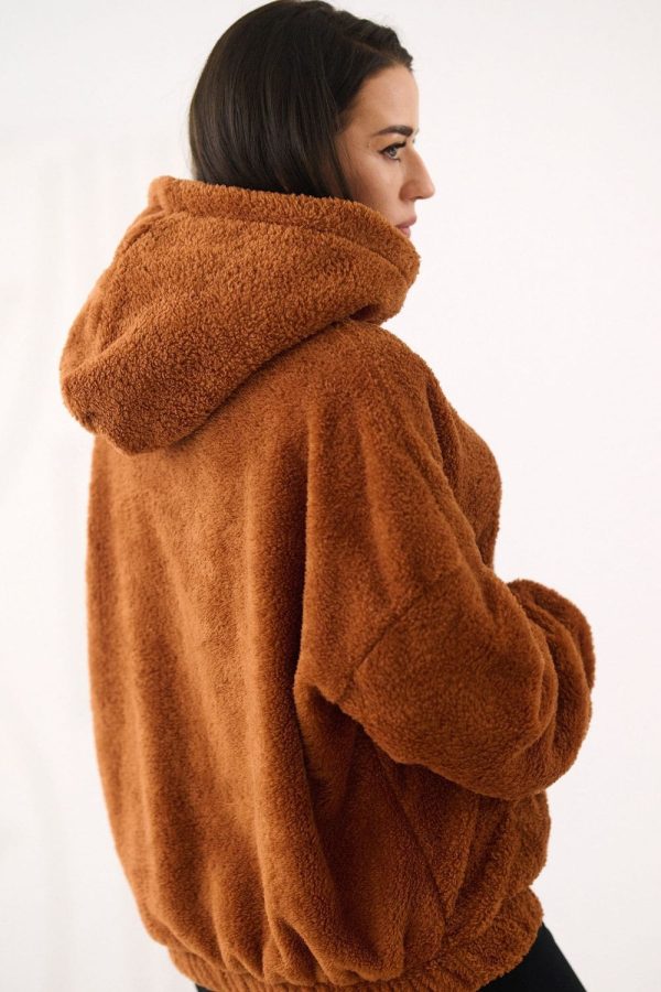 Brown Sweatshirt in Sweatshirts For Women with Polyester