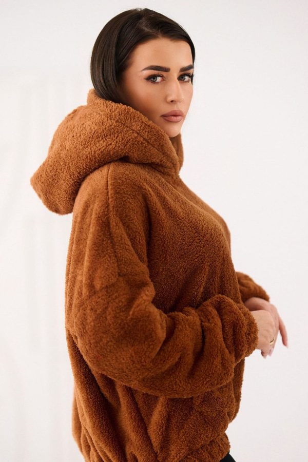 Brown Sweatshirt in Sweatshirts For Women with Polyester