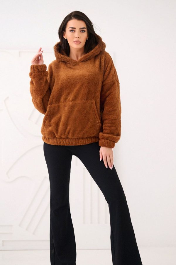 Brown Sweatshirt in Sweatshirts For Women with Polyester