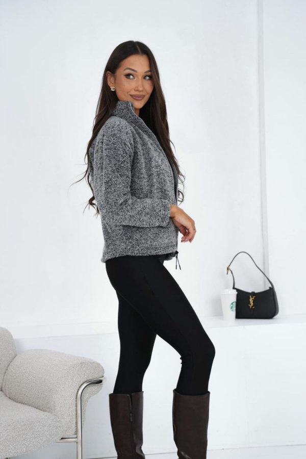 Grey Sweatshirt in Sweatshirts For Women with Polyester