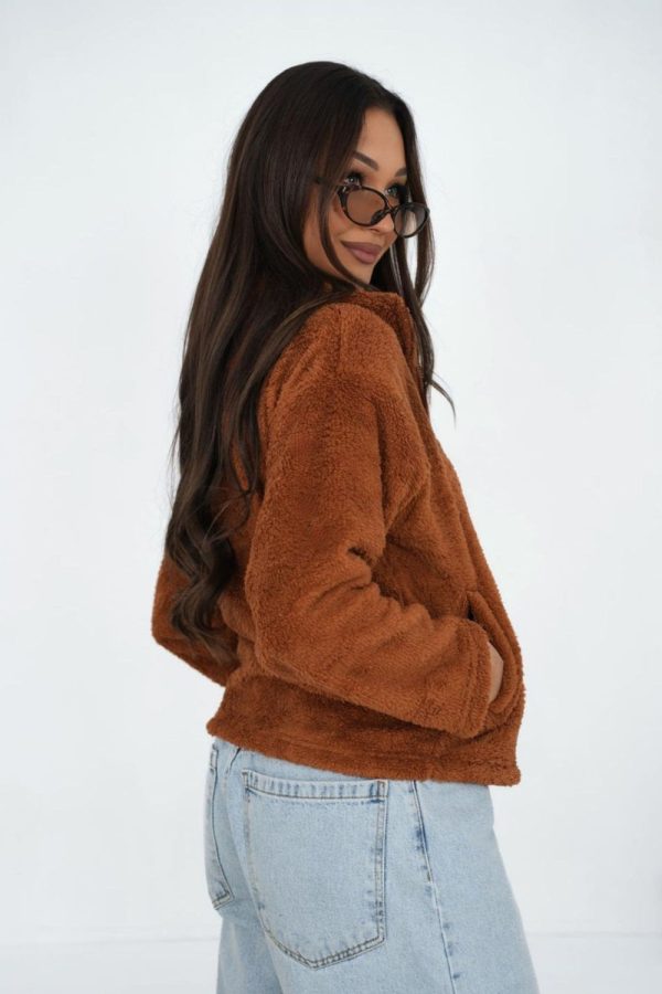 Brown Sweatshirt in Sweatshirts For Women with Polyester