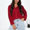 Red Sweatshirt in Sweatshirts For Women with Polyester