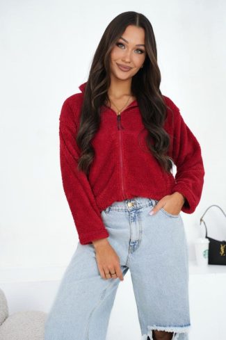 Red Sweatshirt in Sweatshirts For Women with Polyester
