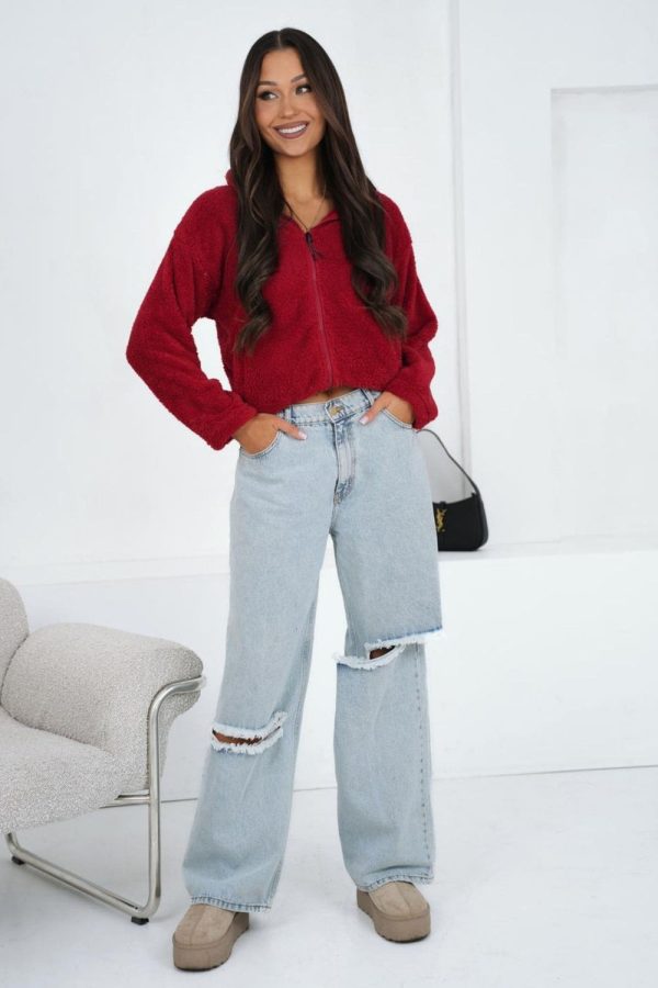 Red Sweatshirt in Sweatshirts For Women with Polyester