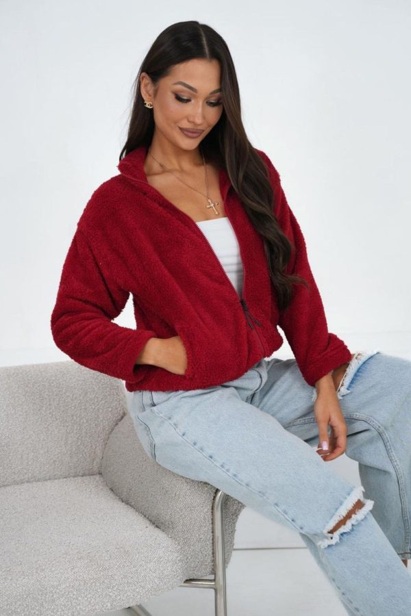 Red Sweatshirt in Sweatshirts For Women with Polyester