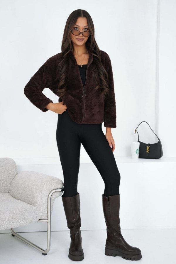 Brown Sweatshirt in Sweatshirts For Women with Polyester