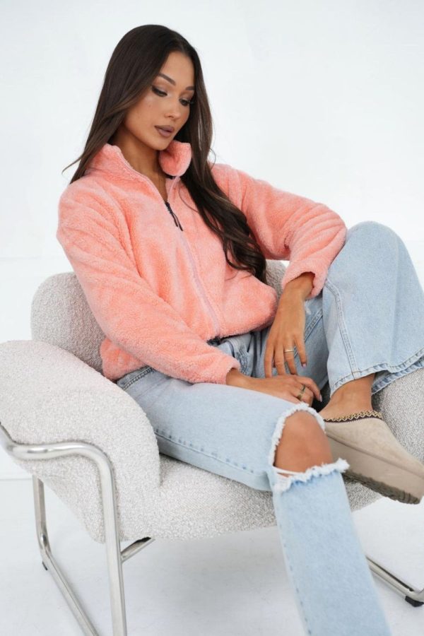 Pink Sweatshirt in Sweatshirts For Women with Polyester