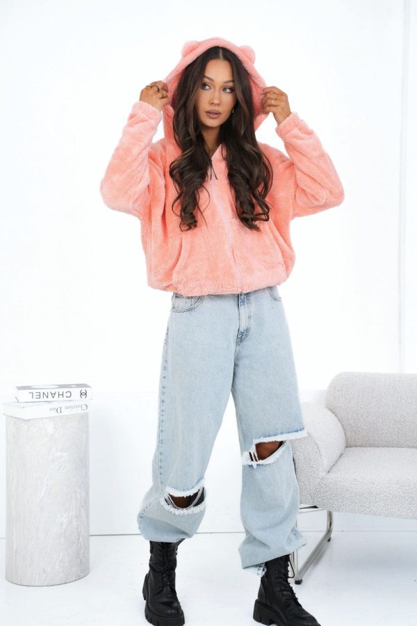 Pink Sweatshirt in Sweatshirts For Women with Polyester