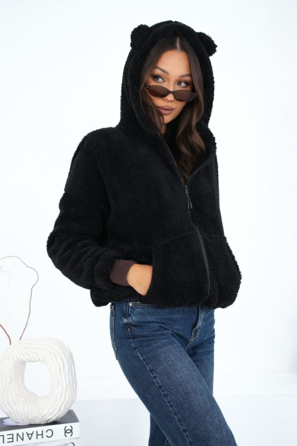 Black Sweatshirt in Sweatshirts For Women with Polyester