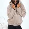 Beige Sweatshirt in Sweatshirts For Women with Polyester
