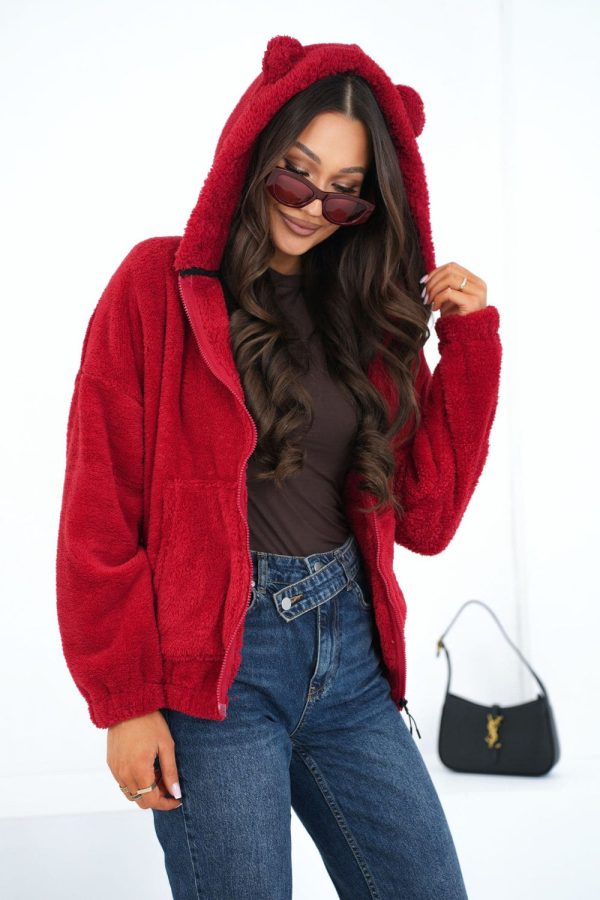 Red Sweatshirt in Sweatshirts For Women with Polyester