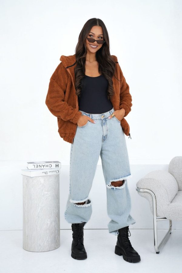 Brown Sweatshirt in Sweatshirts For Women with Polyester
