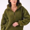 Green Sweatshirt in Sweatshirts For Women with Polyester