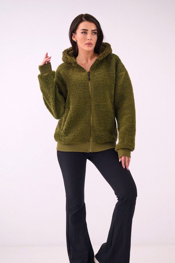 Green Sweatshirt in Sweatshirts For Women with Polyester