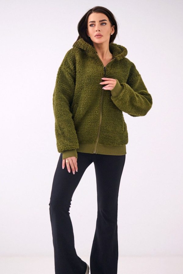 Green Sweatshirt in Sweatshirts For Women with Polyester