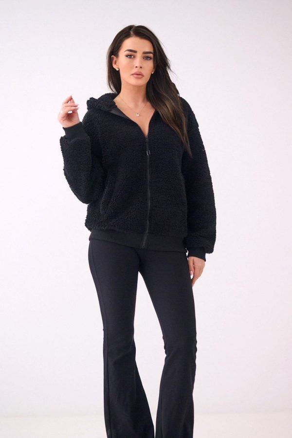 Black Sweatshirt in Sweatshirts For Women with Polyester