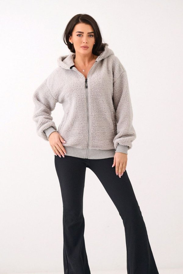 Grey Sweatshirt in Sweatshirts For Women with Polyester