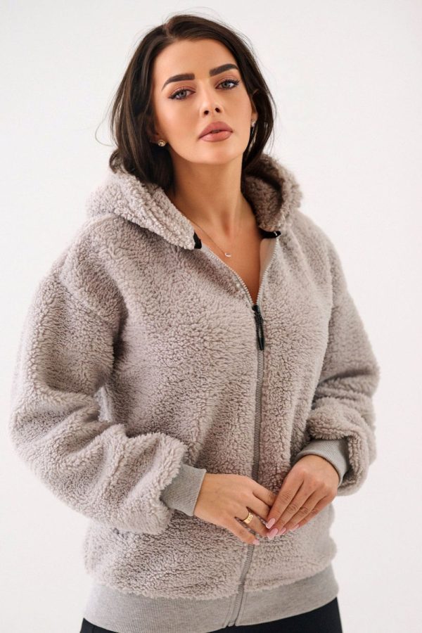 Grey Sweatshirt in Sweatshirts For Women with Polyester