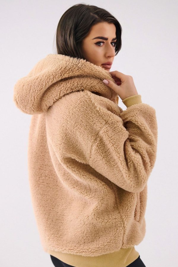 Beige Sweatshirt in Sweatshirts For Women with Polyester