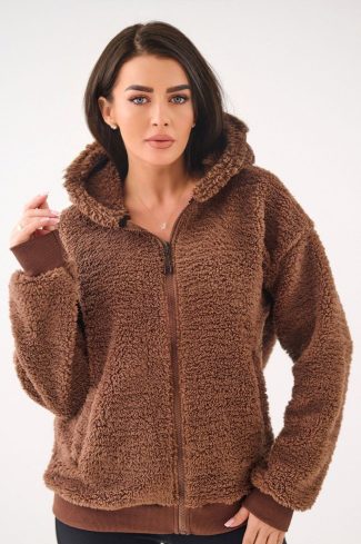 Brown Sweatshirt in Sweatshirts For Women with Polyester