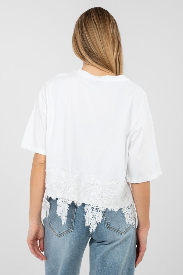 White Blouse in Women`s Blouses, Tunics with Cotton and Spandex