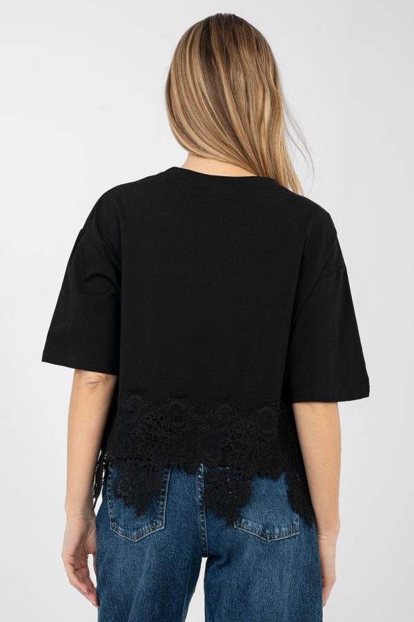 Black Blouse in Women`s Blouses, Tunics with Cotton and Spandex