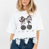 White Blouse in Women`s Blouses, Tunics with Cotton and Spandex