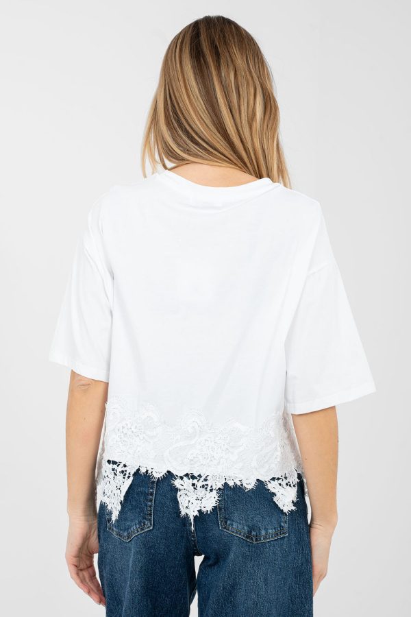 White Blouse in Women`s Blouses, Tunics with Cotton and Spandex