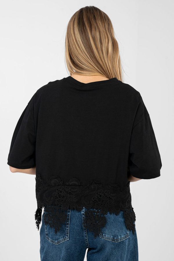 Black Blouse in Women`s Blouses, Tunics with Cotton and Spandex