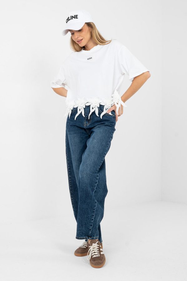 White Blouse in Women`s Blouses, Tunics with Cotton and Spandex