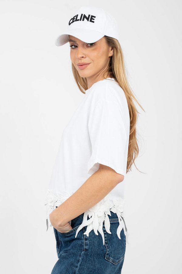 White Blouse in Women`s Blouses, Tunics with Cotton and Spandex