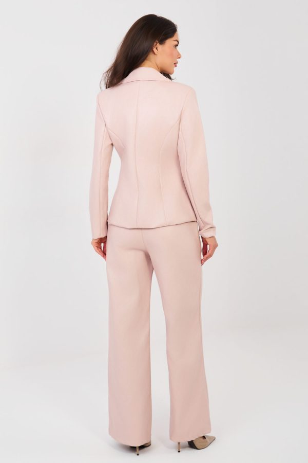 Pink Women Trousers in Pants, Trousers, Shorts with Polyurethane and Viscose