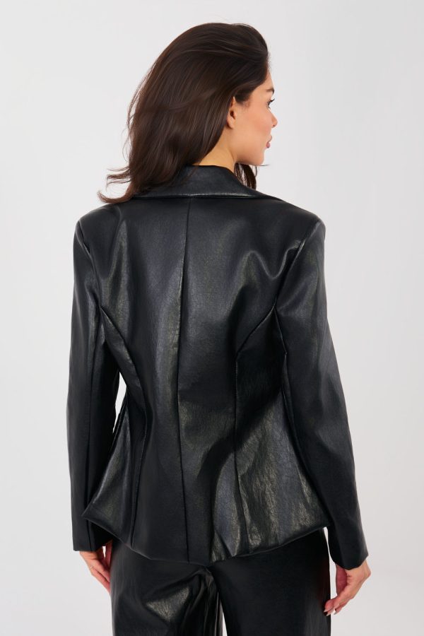 Black Jacket in Jackets, Vests For Women with Polyurethane and Viscose