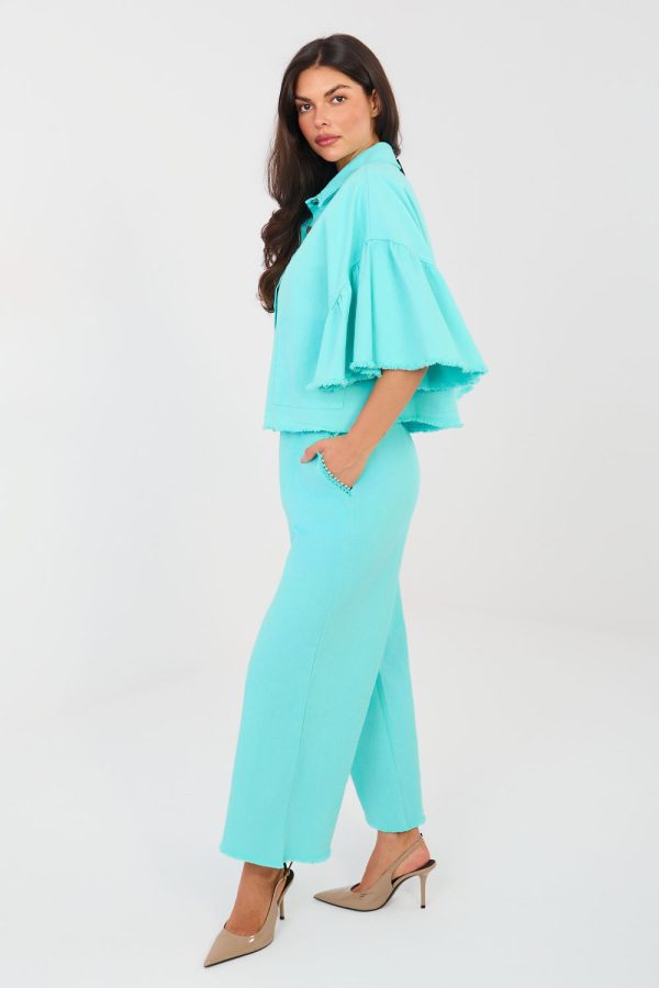blue Women trousers model 223770 Italy Moda