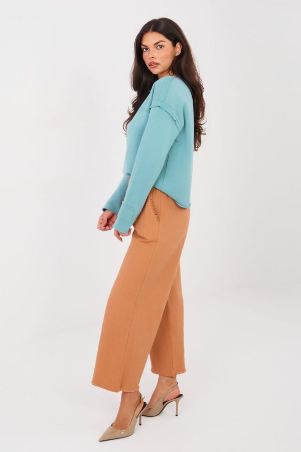 Orange Women Trousers in Pants, Trousers, Shorts with Cotton and Spandex