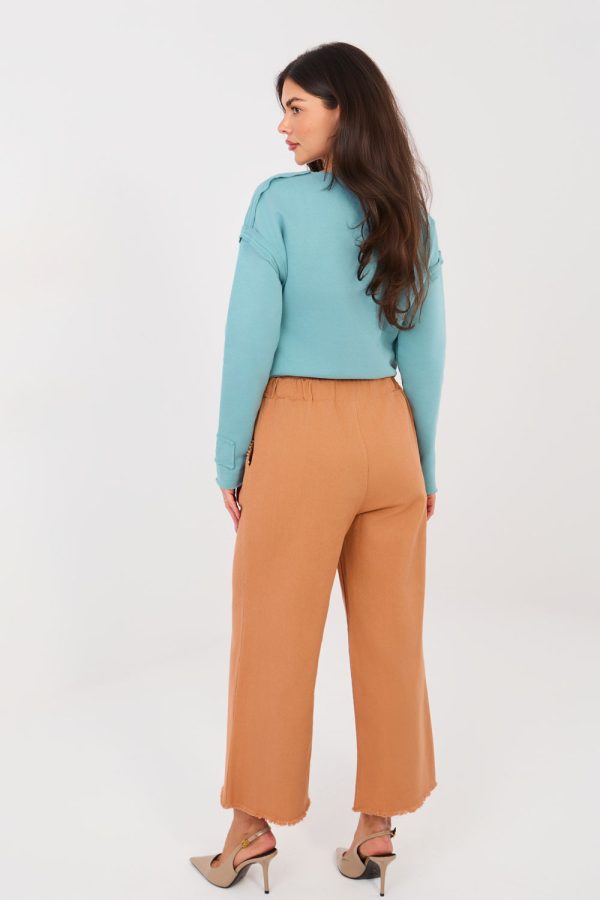 Orange Women Trousers in Pants, Trousers, Shorts with Cotton and Spandex