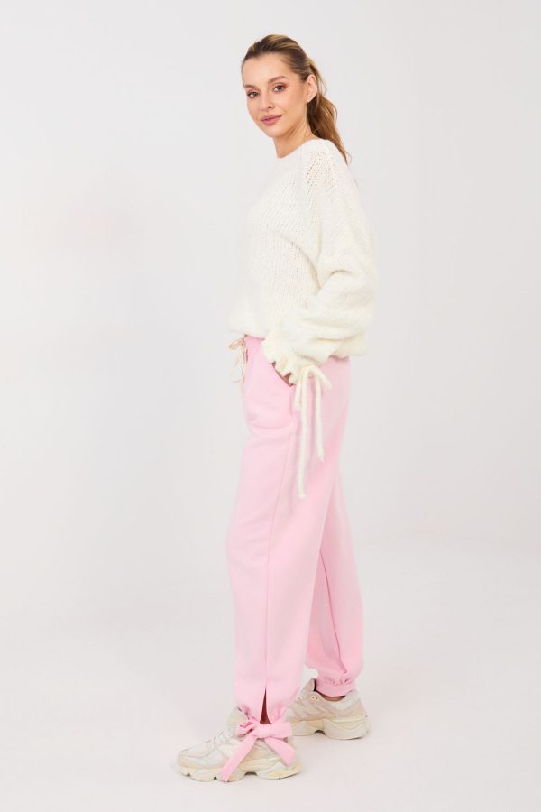 Pink Tracksuit Trousers in Pants, Trousers, Shorts with Cotton, Spandex and Viscose