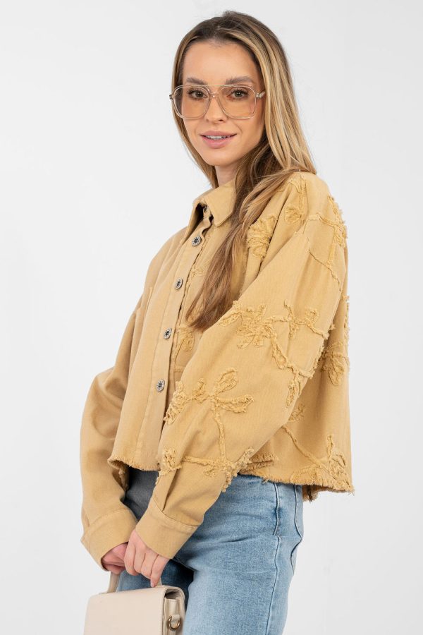 Brown Denim Jacket in Women`s Coats, Jackets with Cotton