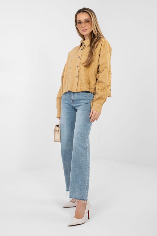 Brown Denim Jacket in Women`s Coats, Jackets with Cotton