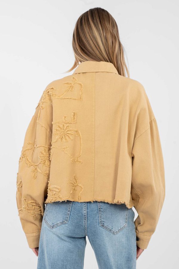 Brown Denim Jacket in Women`s Coats, Jackets with Cotton