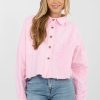 Pink Denim Jacket in Women`s Coats, Jackets with Cotton