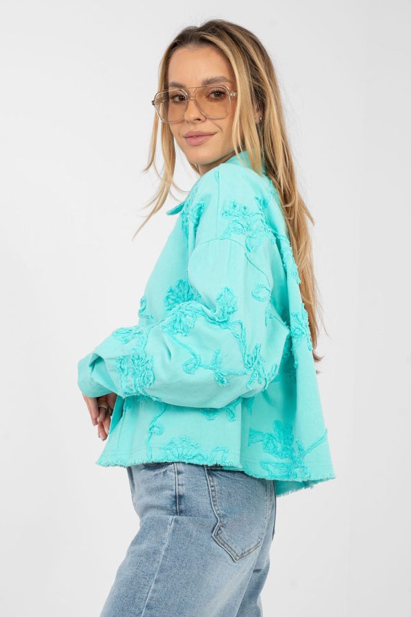 Blue Denim Jacket in Women`s Coats, Jackets with Cotton