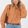 Orange Denim Jacket in Women`s Coats, Jackets with Cotton