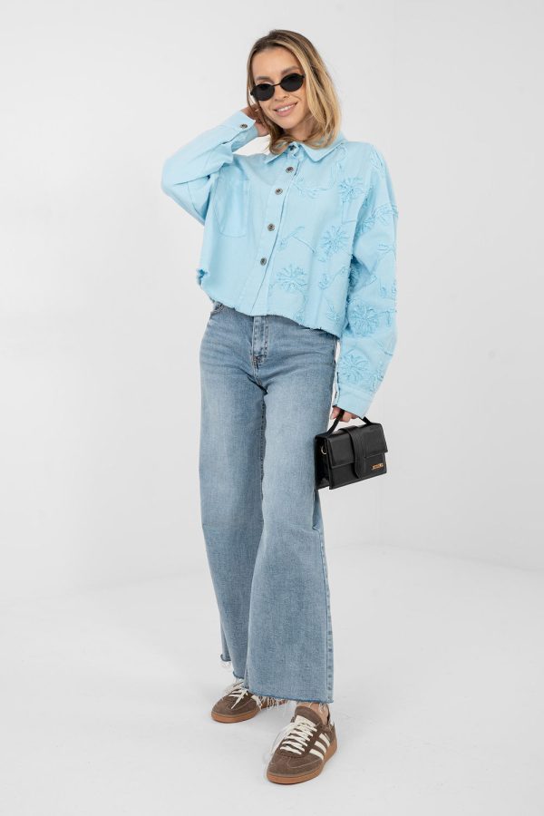 Blue Denim Jacket in Women`s Coats, Jackets with Cotton