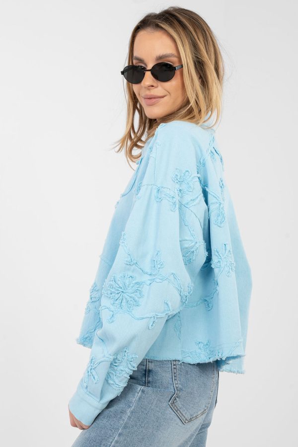 Blue Denim Jacket in Women`s Coats, Jackets with Cotton